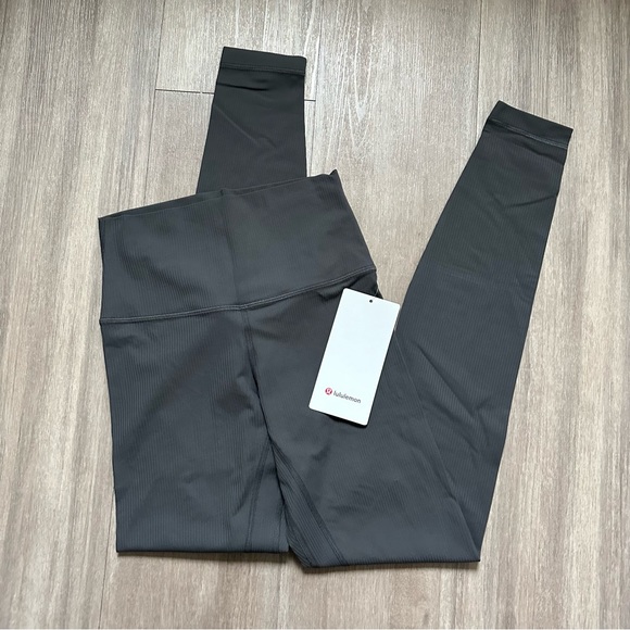 Align Ribbed HR Pant 28" - Graphite Grey - Picture 2 of 3